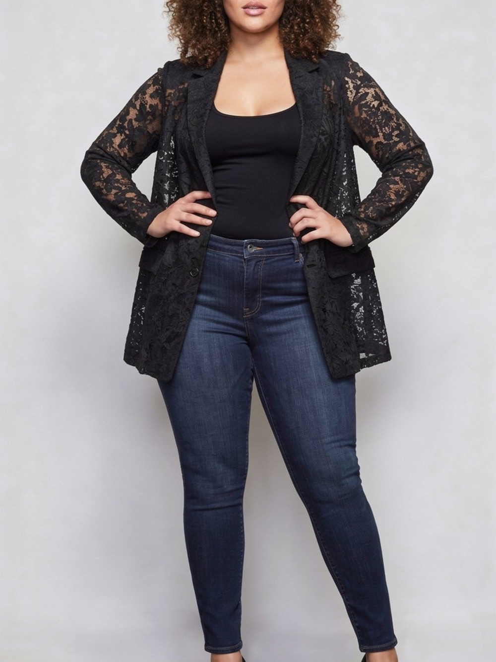 white birch Black Lace Jacket